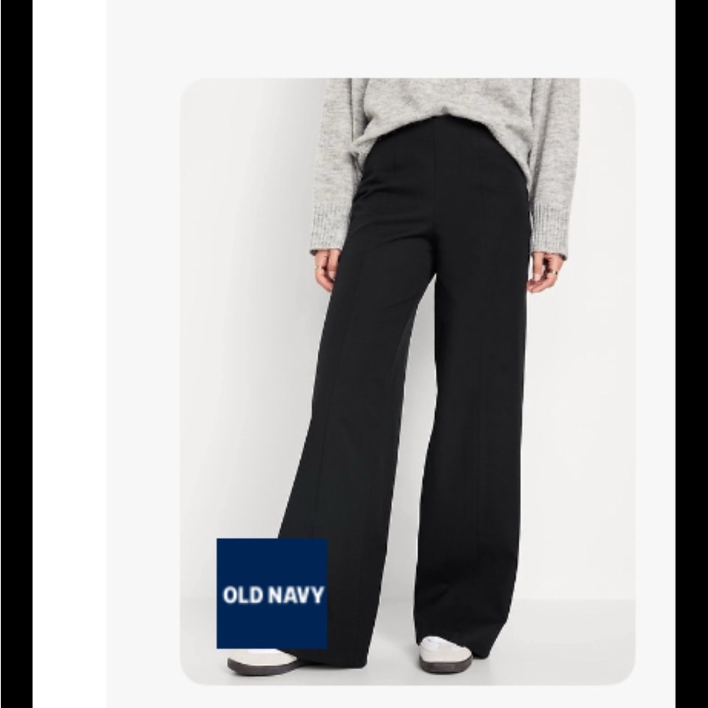 BRAND NEW Old Navy Women's Jet Black High-Waisted Super Wide-Leg Pants NWT